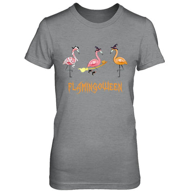 Funny Flamingoween Flamingo Halloween Gifts-T-Shirt & Hoodie-Women's T-Shirt-Sport Grey
