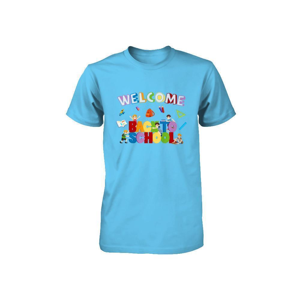 Welcome Back To School Youth-T-Shirt & Hoodie-Toddler T-Shirt-Light Blue