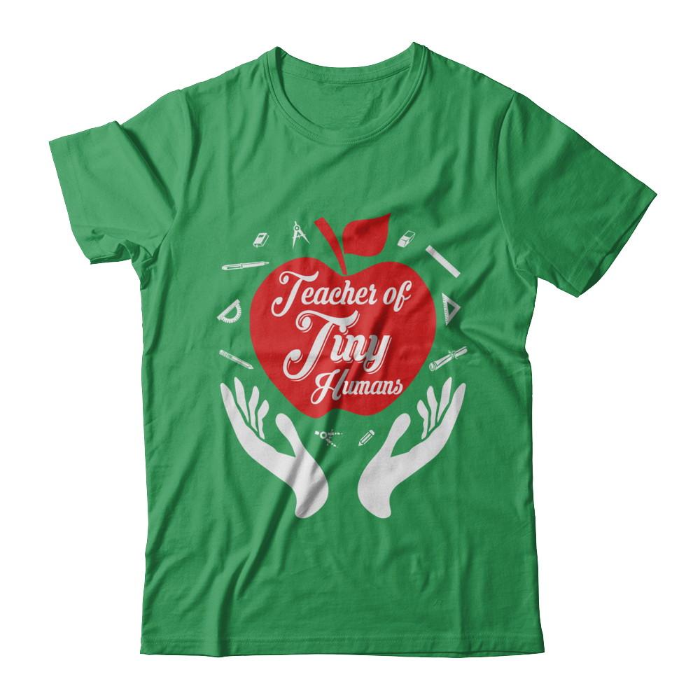 Kindergarten Preschool Teacher Tiny Humans-T-Shirt & Hoodie-Premium T-Shirt-Kelly Green
