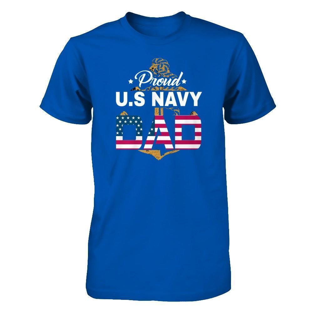 Proud US Navy Dad-T-Shirt & Hoodie-Premium T-Shirt-Royal