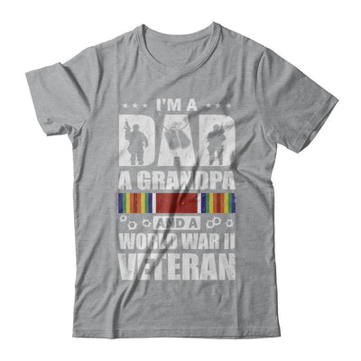 A Dad A Grandpa And A World War II Veteran Fathers Day-T-Shirt & Hoodie-Classic T-Shirt-Sport Grey