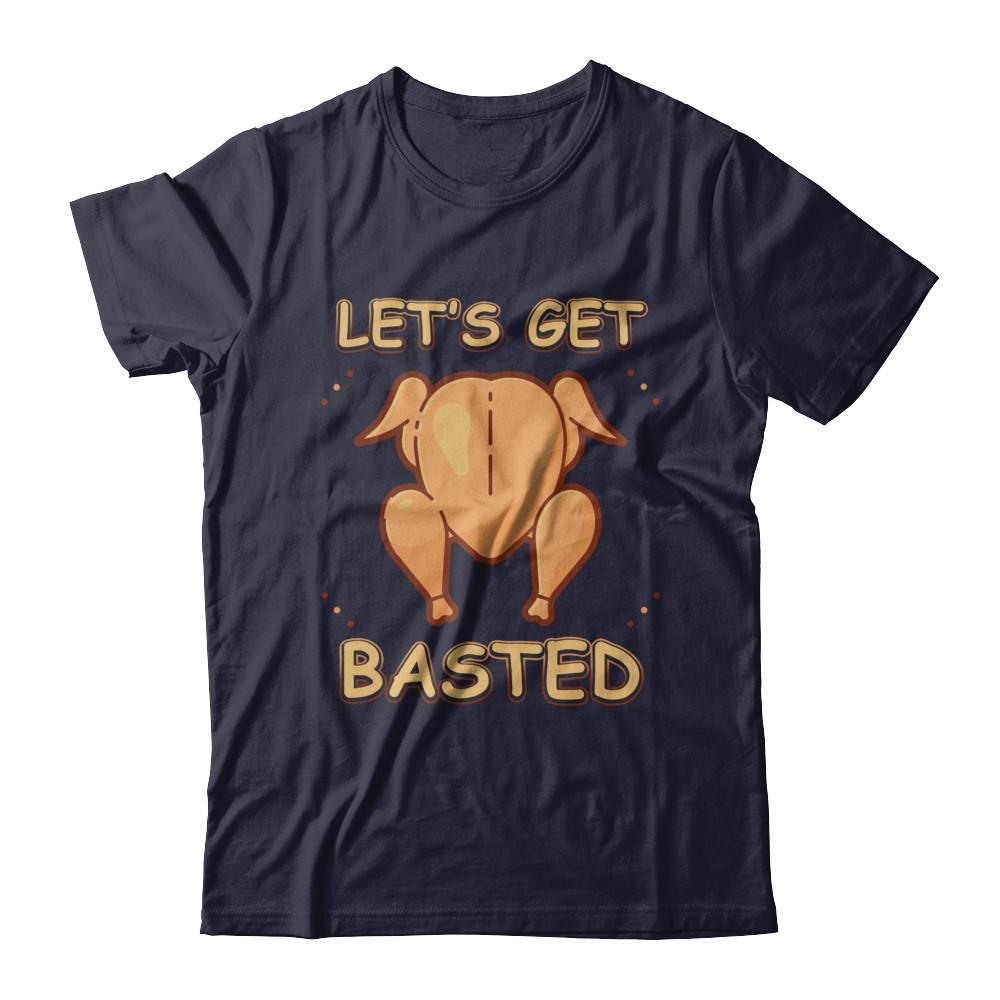 Let's Get Basted Thanksgiving-T-Shirt & Sweatshirt-Premium T-Shirt-Midnight Navy