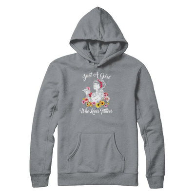 Just A Girl Who Loves Tattoos-T-Shirt & Tank Top-Pullover Hoodie-Light Steel