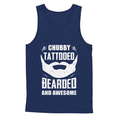 Chubby Tattooed Bearded And Awesome Tattoos-T-Shirt & Hoodie-Unisex Tank-Navy