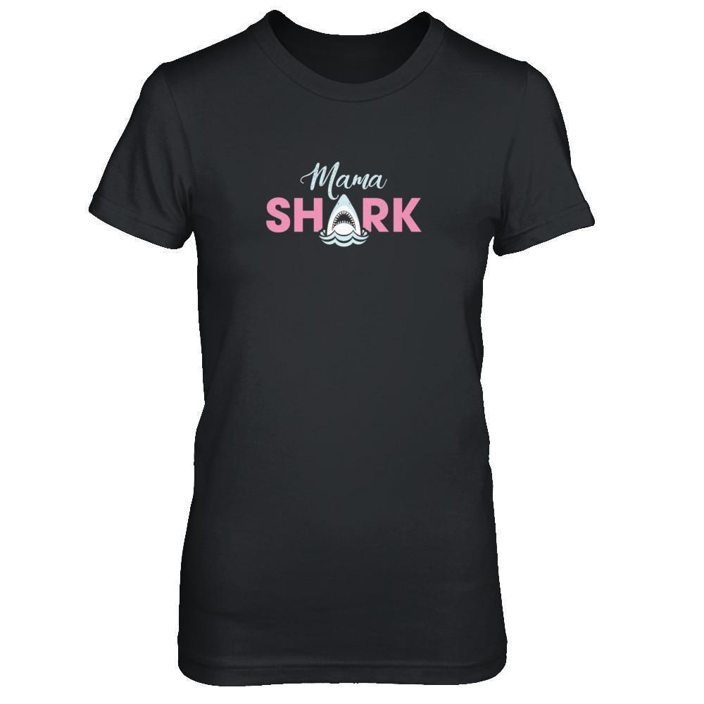 Mama Shark Lovers Best Mom-T-Shirt & Tank Top-Women's T-Shirt-Black