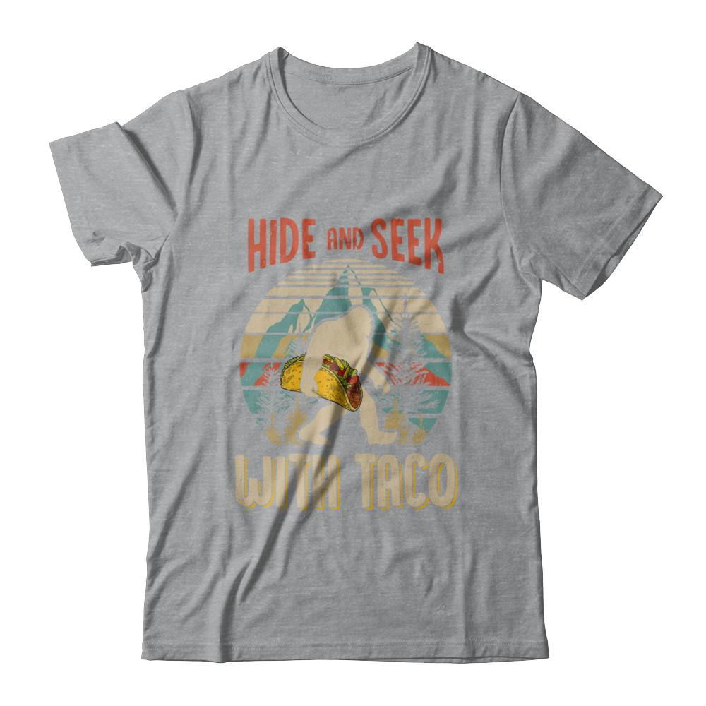 Bigfoot Carrying Taco Hide And Seek Sasquatch-T-Shirt & Hoodie-Classic T-Shirt-Sport Grey