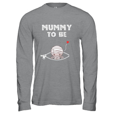 Cute Baby Mummy To Be Pregnant Halloween Costume-T-Shirt & Hoodie-Long Sleeve T-Shirt-Sport Grey