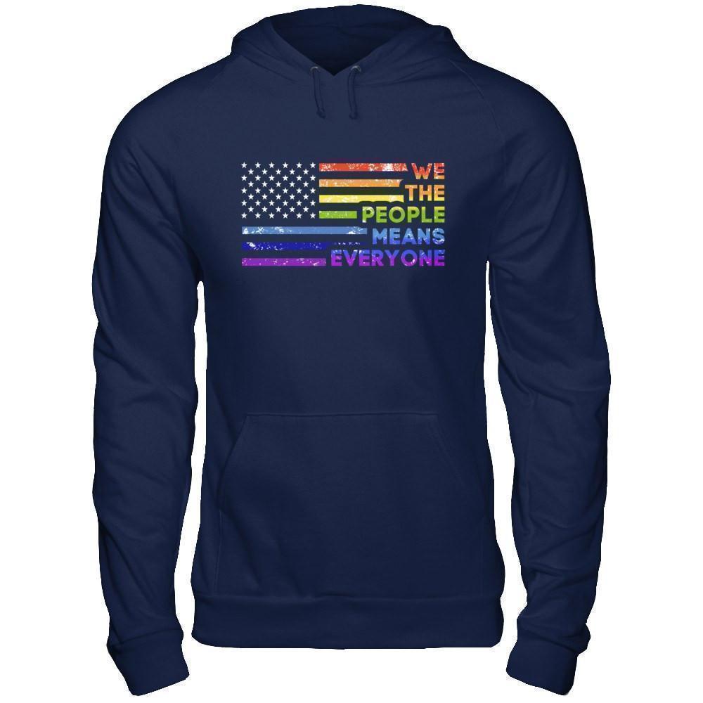 We The People Means Everyone-T-Shirt & Hoodie-Pullover Hoodie-Navy