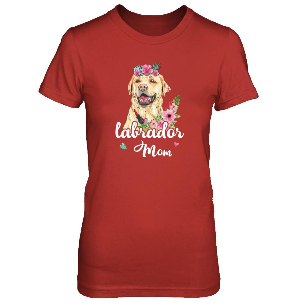Labrador Mom Funny Dog Mom Gift Idea-T-Shirt & Tank Top-Women's T-Shirt-Red