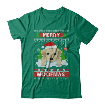 Labrador Merry Woofmas Ugly Christmas Sweater-T-Shirt & Sweatshirt-Classic T-Shirt-Kelly Green