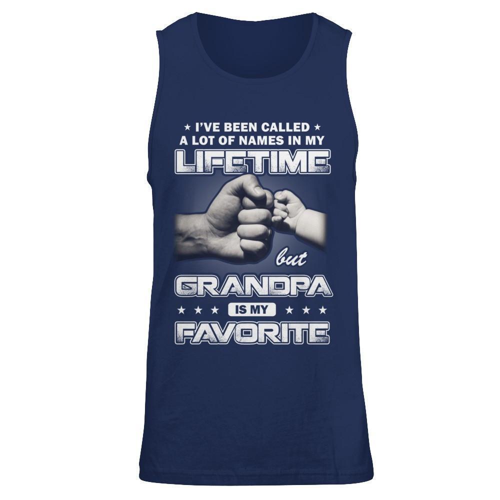 I've Been Called A Lot Of Names But Grandpa Is My Favorite-T-Shirt & Hoodie-Unisex Tank-Navy