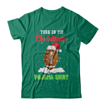 This Is My Christmas Pajama Xmas Football Santa-T-Shirt & Sweatshirt-Classic T-Shirt-Kelly Green
