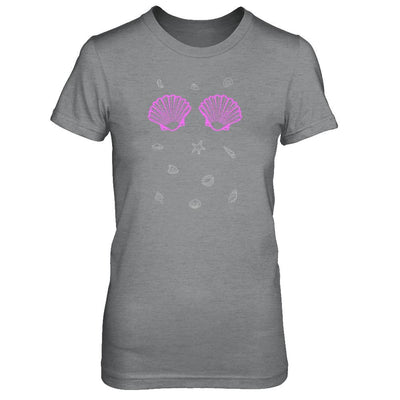 Mermaid Shell Sea Shell Bra Top-T-Shirt & Tank Top-Women's T-Shirt-Sport Grey