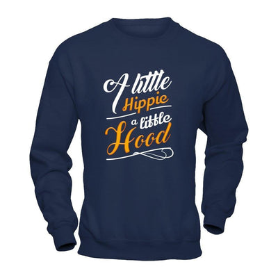 A Little A Little Hood-T-Shirt & Hoodie-Crewneck Sweatshirt-Navy