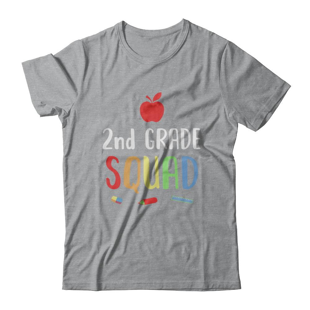 2nd Grade Squad Back To School Teacher Second Grade-T-Shirt & Hoodie-Classic T-Shirt-Sport Grey