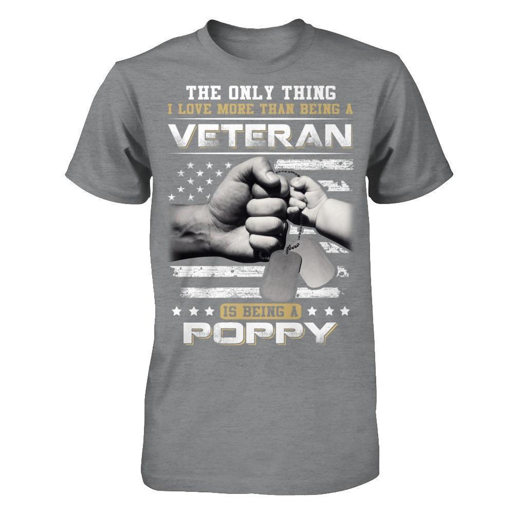 I Love More Than Being A Veteran Is Being A Poppy-T-Shirt & Hoodie-Classic T-Shirt-Sport Grey