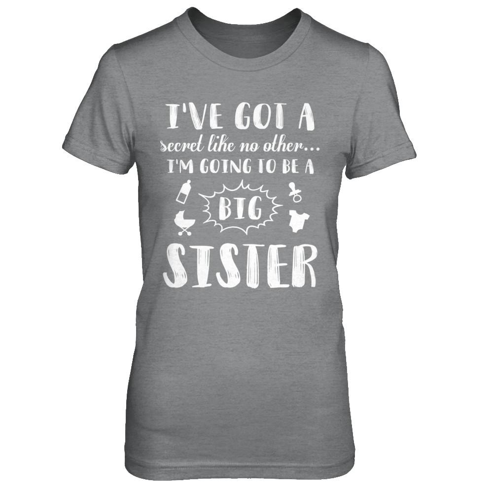 Secret Like No Other I'm Going To Be A Big Sister-T-Shirt & Hoodie-Women's T-Shirt-Sport Grey