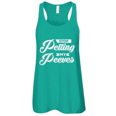 Stop Petting My Peeves-T-Shirt & Tank Top-Women's Flowy Racerback Tank-Kelly