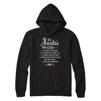 Funny The Auntie Code-T-Shirt & Hoodie-Pullover Hoodie-Black