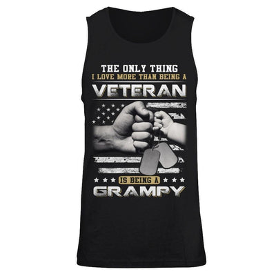 I Love More Than Being A Veteran Is Being A Grampy-T-Shirt & Hoodie-Unisex Tank-Black