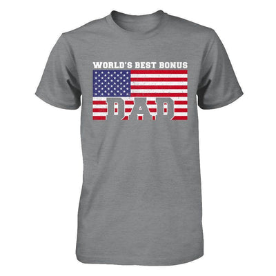 Worlds Best Bonus Dad Stepdad-T-Shirt & Hoodie-Classic T-Shirt-Sport Grey