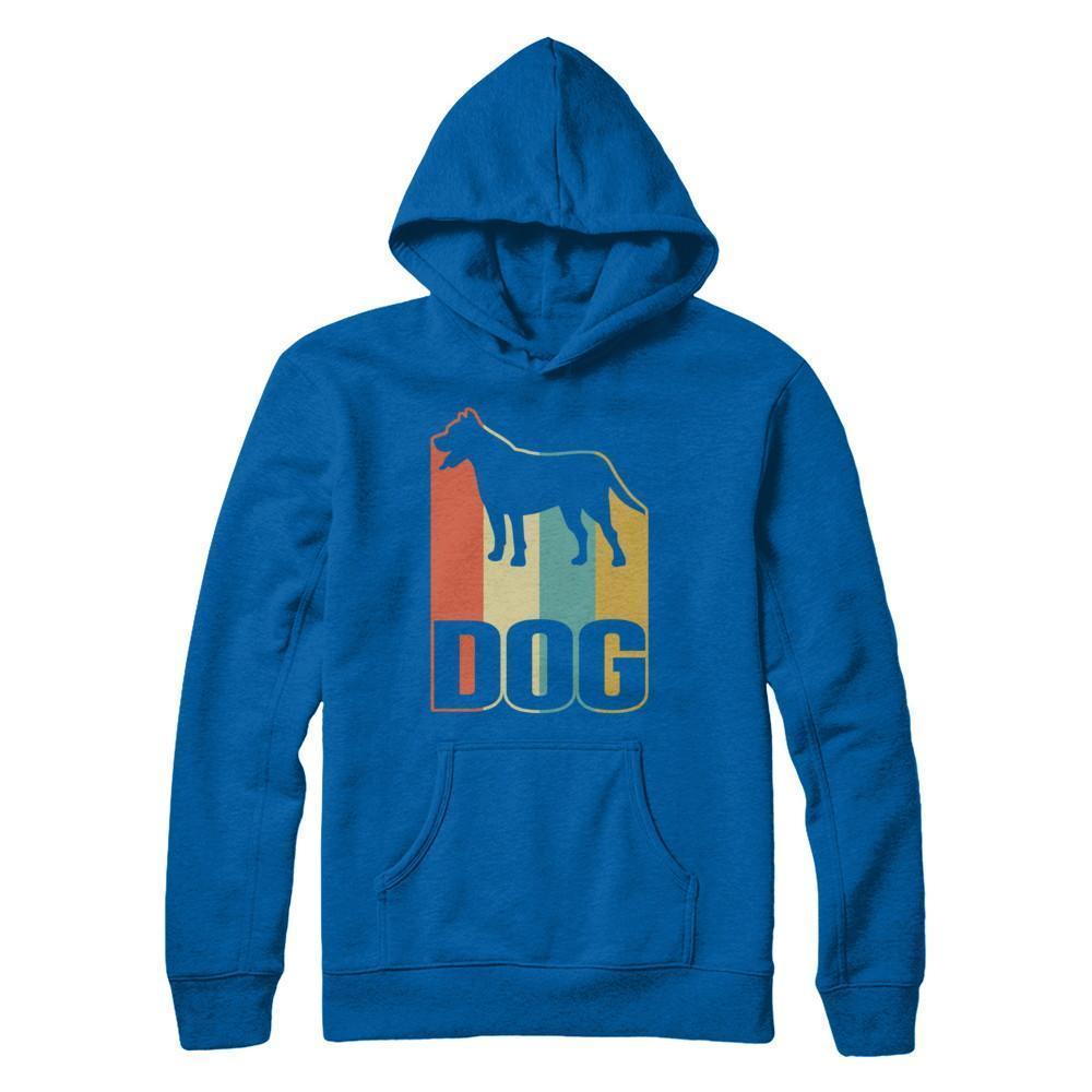 Classic Vintage Retro Style Dog-T-Shirt & Hoodie-Pullover Hoodie-Royal
