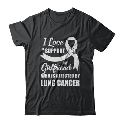 Lung Cancer Awareness Support White Girlfriend Boyfriend-T-Shirt & Hoodie-Classic T-Shirt-Black