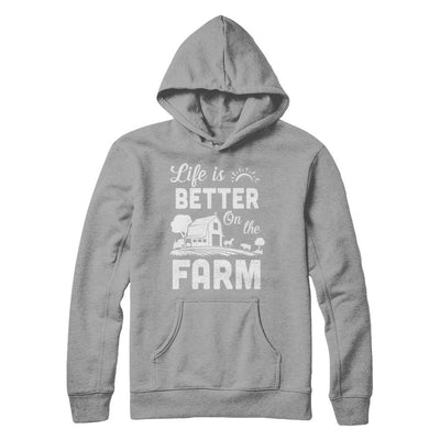 Life Is Better On The Farm Farmer-T-Shirt & Hoodie-Pullover Hoodie-Light Steel
