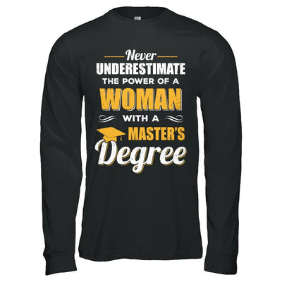 Funny Woman With A Masters Degree Graduation Gift-T-Shirt & Hoodie-Long Sleeve T-Shirt-Black