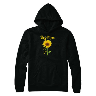 Funny Sunflower Dog Mom Paw Lover Mothers Day-T-Shirt & Tank Top-Pullover Hoodie-Black