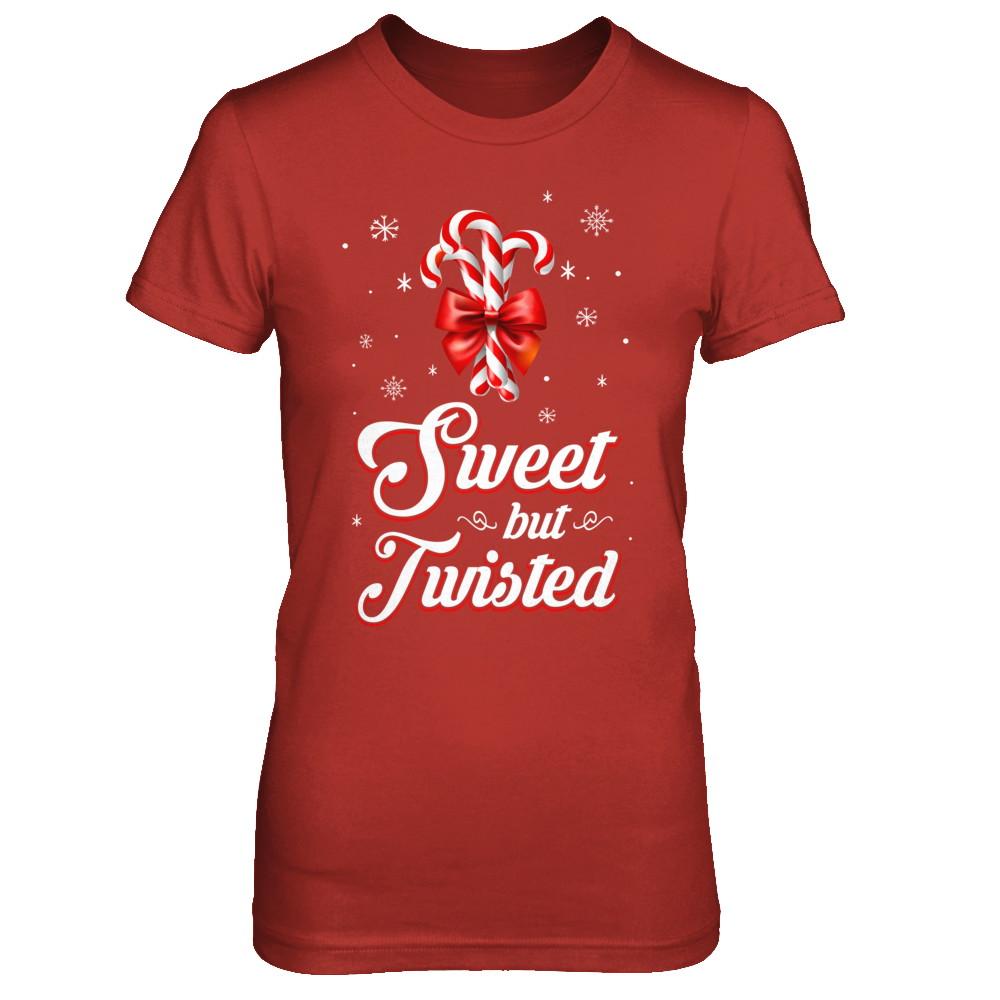 Sweet But Twisted Funny Candy Christmas Gifts-T-Shirt & Sweatshirt-Women's T-Shirt-Red