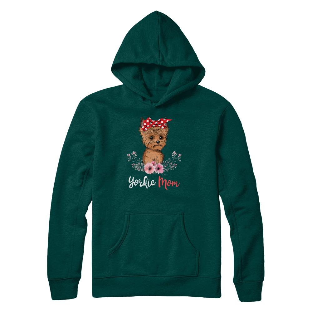 Yorkie Mom Gift For Women Dog Lover-T-Shirt & Hoodie-Pullover Hoodie-Deep Forest