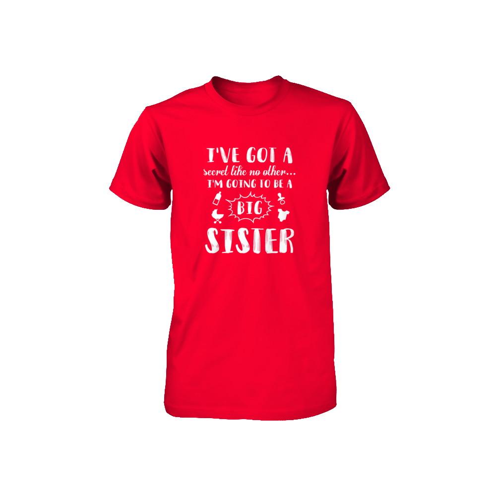 Secret Like No Other I'm Going To Be A Big Sister Youth-Youth Shirt-Youth T-Shirt-Red