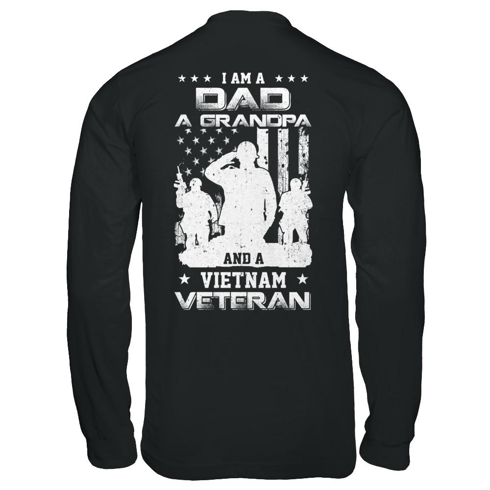 I'm A Dad A Grandpa And A Vietnam Veteran-T-Shirt & Hoodie-Long Sleeve T-Shirt-Black
