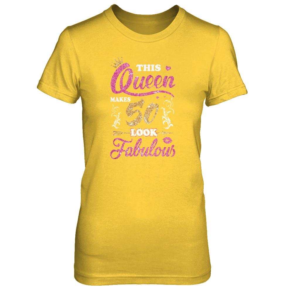This Queen Makes 50 Look Fabulous 1971 50th Birthday-T-Shirt & Tank Top-Women's T-Shirt-Daisy