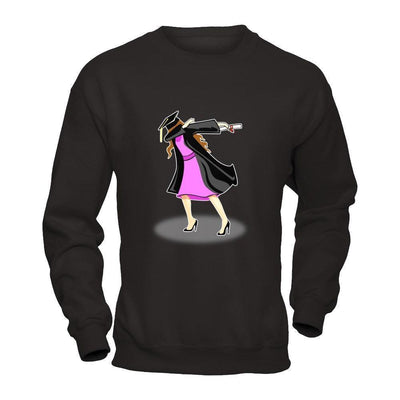 Funny Dabbing Senior College High School Graduation 2018-T-Shirt & Hoodie-Crewneck Sweatshirt-Black