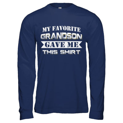 My Favorite Grandson Gave Me This-T-Shirt & Hoodie-Long Sleeve T-Shirt-Navy