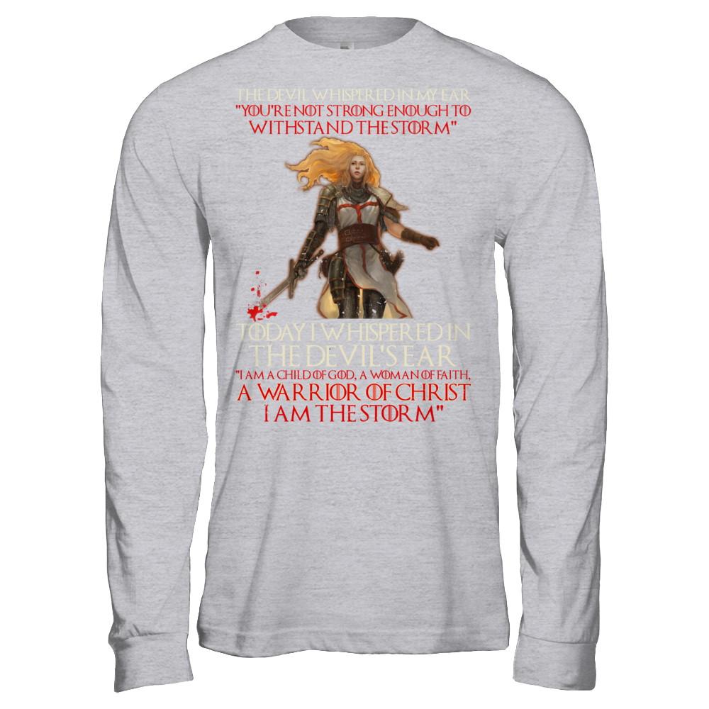 I Am A Child Of God A Woman Of Faith Warrior Of Christ-T-Shirt & Hoodie-Long Sleeve T-Shirt-Sport Grey
