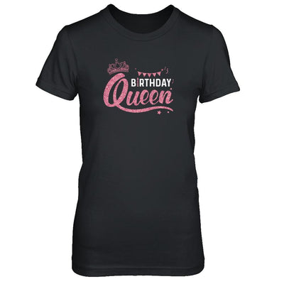 Birthday Queen Happy Party-T-Shirt & Tank Top-Women's T-Shirt-Black