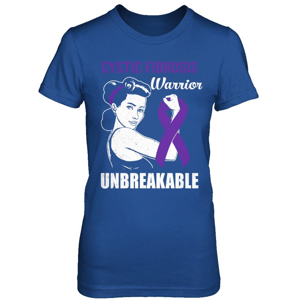 Cystic Fibrosis Warrior Unbreakable Cystic Fibrosis Awareness-T-Shirt & Hoodie-Women's T-Shirt-Royal