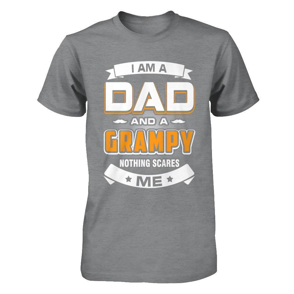 I Am A Dad And A Grampy Nothing Scares Me-T-Shirt & Hoodie-Classic T-Shirt-Sport Grey