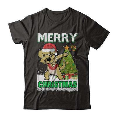 Cute Golden Retriever Claus Merry Christmas Ugly Sweater-T-Shirt & Sweatshirt-Premium T-Shirt-Black