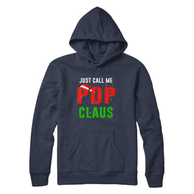 Santa Pop Claus Matching Family Christmas Pajamas-T-Shirt & Sweatshirt-Pullover Hoodie-Navy
