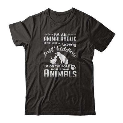 I'm An Animalaholic On The Road To Recovery Veterinarian-T-Shirt & Tank Top-Premium T-Shirt-Black