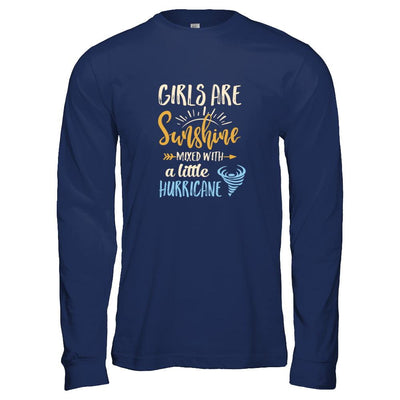 Girls Are Sunshine Mixed Little Hurricane-T-Shirt & Tank Top-Long Sleeve T-Shirt-Navy