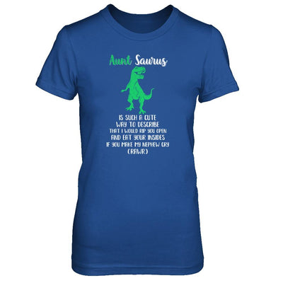 Aunt Saurus Is Such A Cute Way To Describe Aunt Nephew-T-Shirt & Tank Top-Women's T-Shirt-Royal