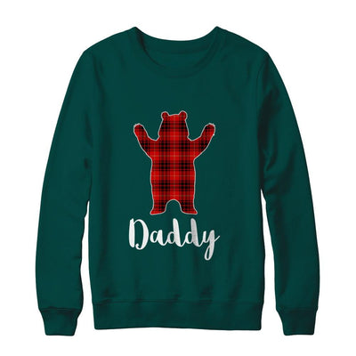 Red Daddy Bear Buffalo Plaid Family Christmas Pajamas-T-Shirt & Sweatshirt-Crewneck Sweatshirt-Deep Forest