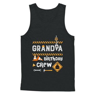 Grandpa Birthday Crew Construction Birthday Party-T-Shirt & Hoodie-Unisex Tank-Black