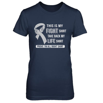 This Is My Fight Brain Cancer Diabetes Awareness-T-Shirt & Hoodie-Women's T-Shirt-Navy