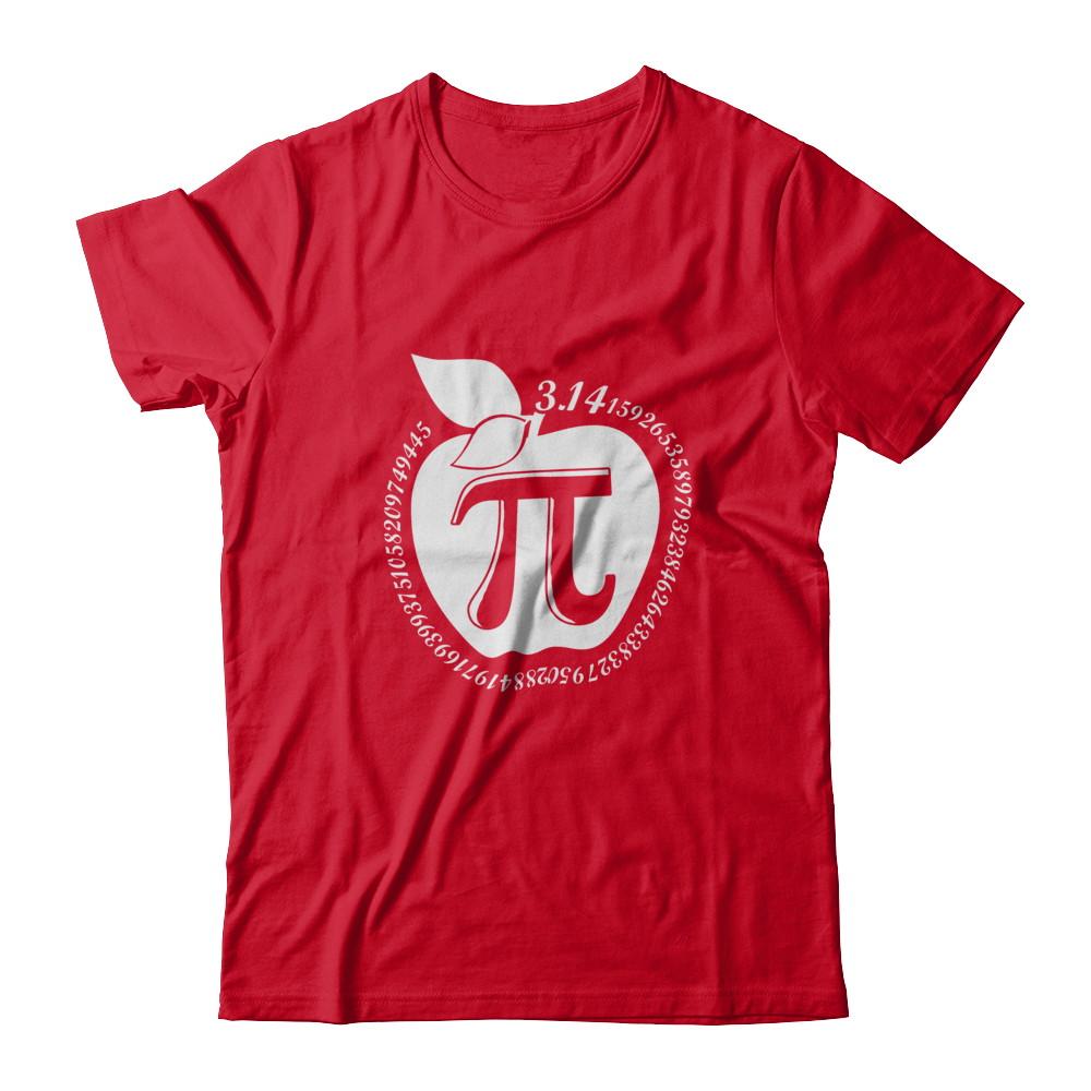 Apple Pi Math Happy Pi Day Teacher-T-Shirt & Hoodie-Premium T-Shirt-Red
